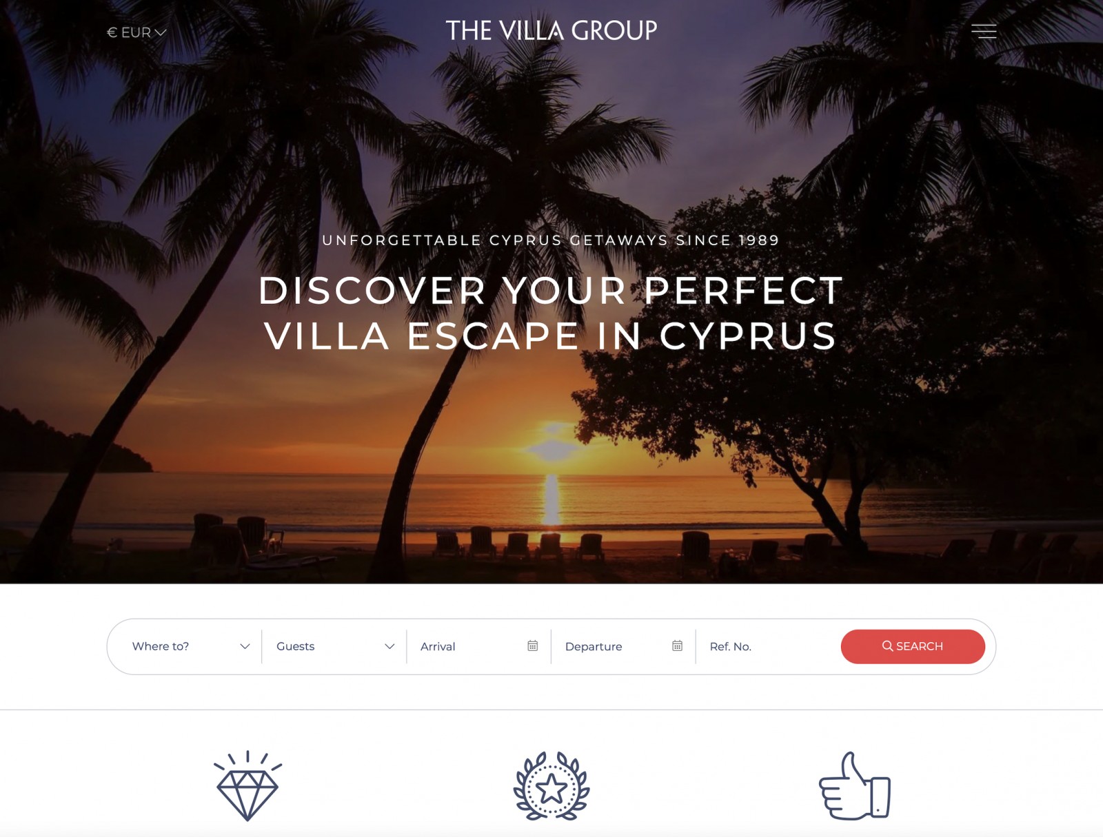 Holiday Rentals Web Design - www.thevillagroup.co.uk