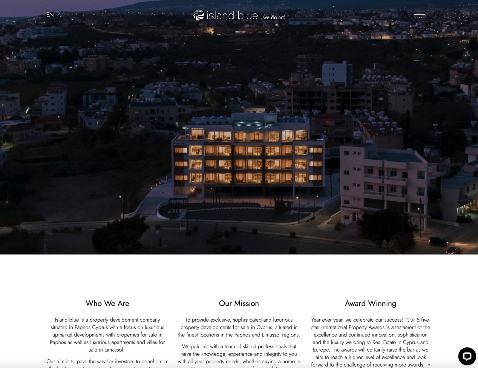 Real Estate Web Design - www.islandbluecyprus.com