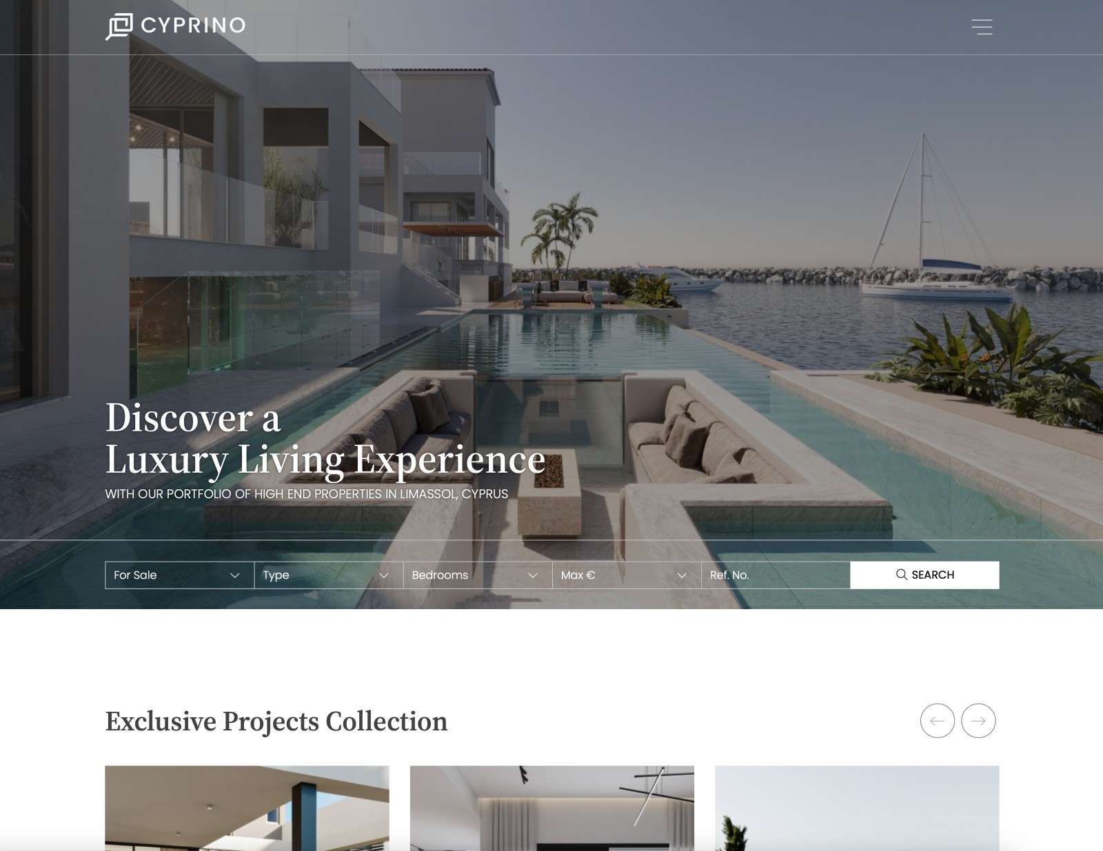 Real Estate Web Design - www.cyprino.com